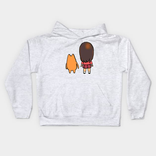 I draw chibi osaka and chiyo chan's dad (back ver.) / azumanga daioh Kids Hoodie by mudwizard